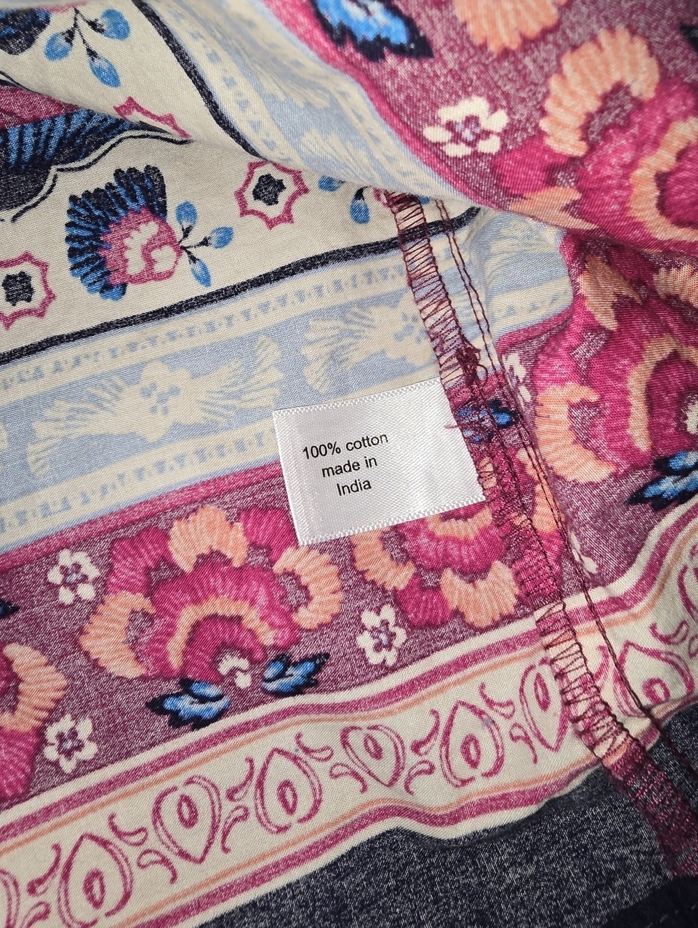 Lane Bryant Women's Plus Size 20 Purple Floral Bird Print Cotton Blouse - Picture 5 of 7